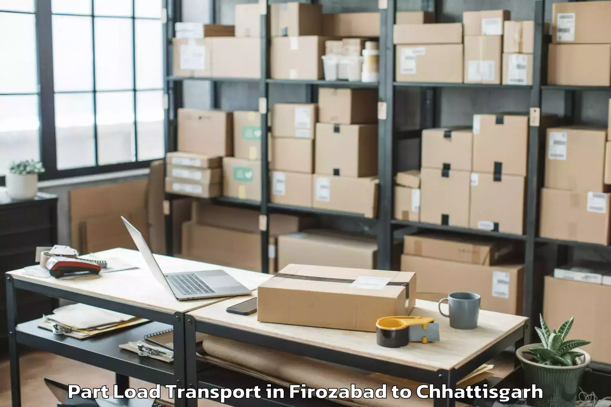 Expert Firozabad to Mats University Aarang Part Load Transport